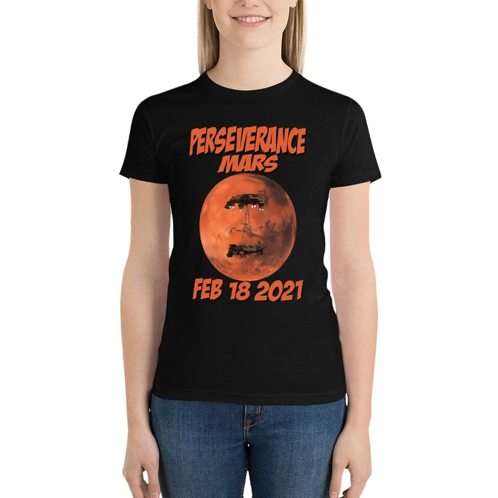 

Perseverance Mars Feb 2021 T-Shirt Blouse graphics anime clothes funny cute t-shirts for Women