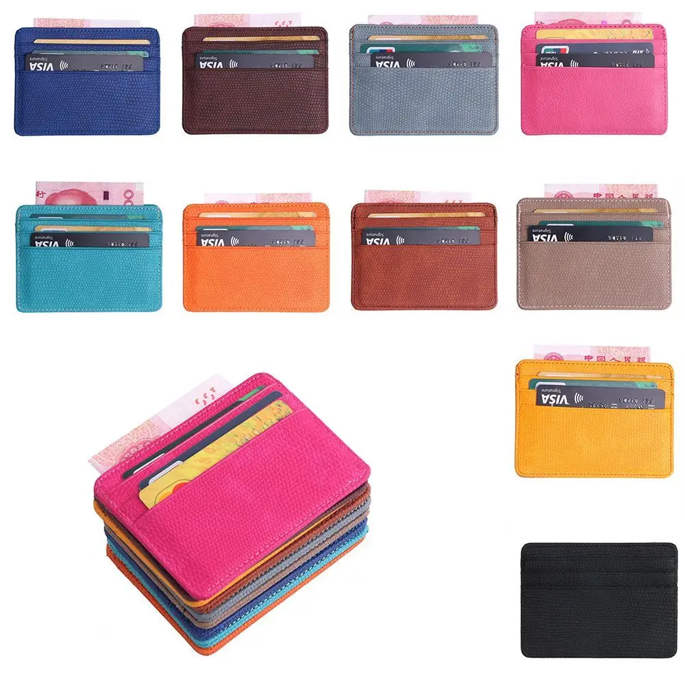 

Business Style Lizard Texture 4 Card Slots Credit Card Holder Wallet ID Card Case Card Holder