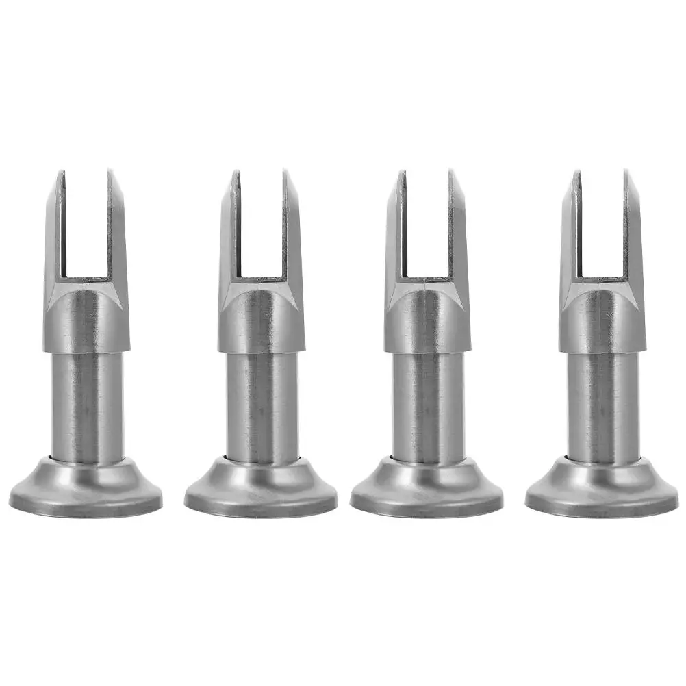 4 Pcs Stainless Steel Partition Feet Restroom Support Bathroom Alloy Leg Parts Shower Door Fittings Toilet Partition Accessories