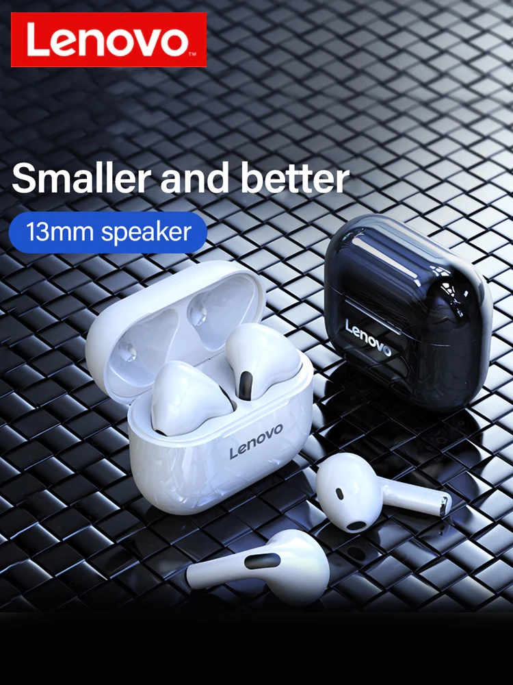 Lenovo LP40 Wireless Headphone TWS Bluetooth 5.0 Earphones Dual Stereo Noise Reduction Bass Headset Touch Control Earbuds 300mAH
