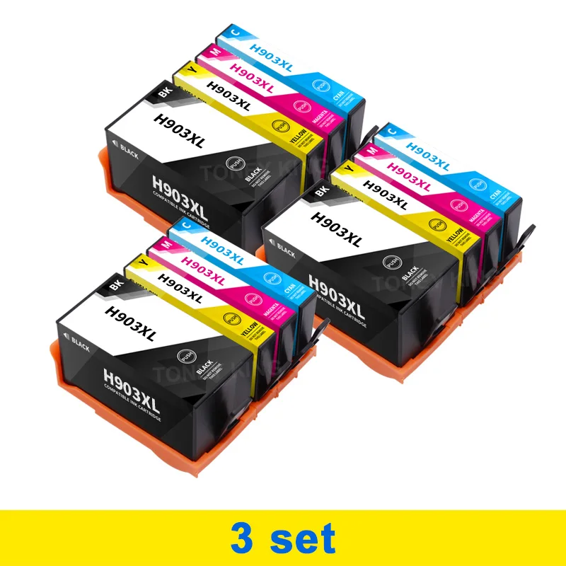 903 907 XL 903XL 907XL Premium Compatible Color Tinta Inkjet Ink Cartridge  For HP903 for HP Office jet 6960 6968 6970 Printer - AliExpress