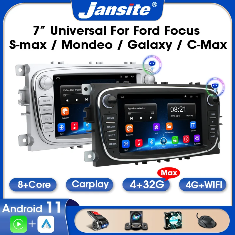 Bluetooth streaming voor Ford 6000CD radio's met AUX, Focus, C-Max
