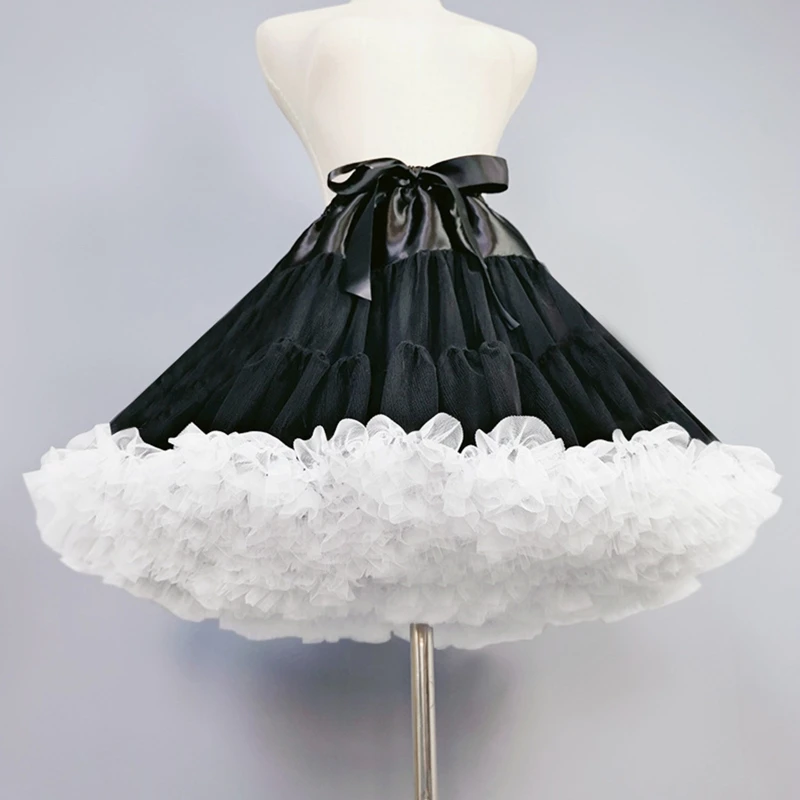 Women's Crinoline Petticoat Tutu Skirt flower girl underskirt wedding underskirt wedding petticoat petticoat underskirt petticoat skirt tulle tutu skirt Multiple Layers Ball Gown Half Slips 16 Inch Underskirt for Wedding Bridal Dress