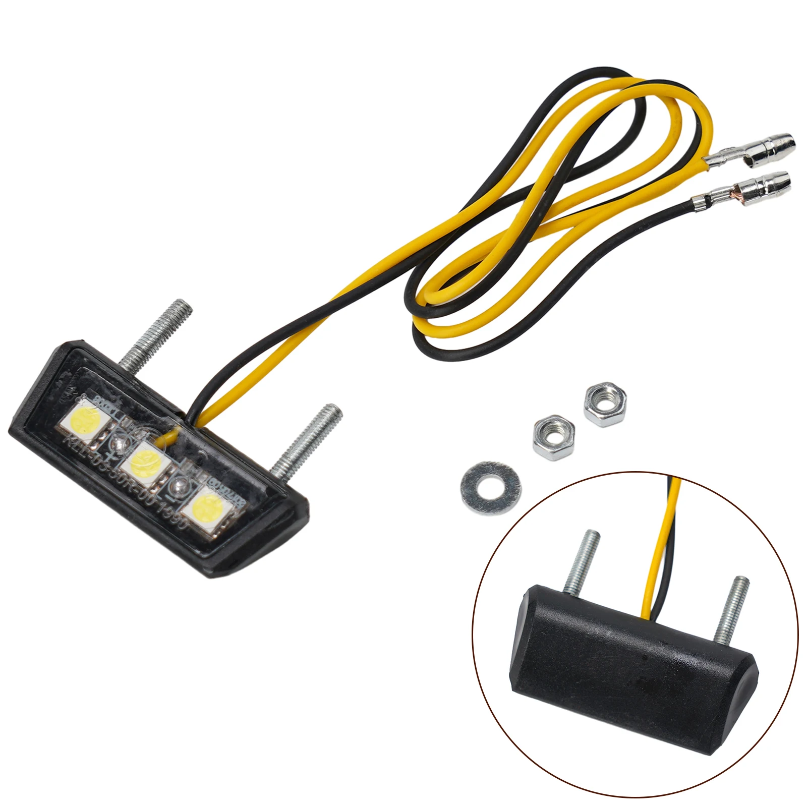 ไฟ LED ป้ายทะเบียนรถมอเตอร์ไซค์ 12V ส่องสว่างชัดเจน