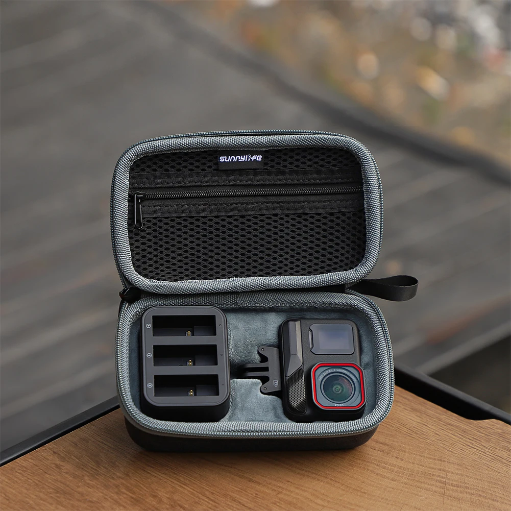 Portable Fabric Storage Bag With Carabiner Carrying Case Protective Case Travel Case For Insta360 Ace Pro 2/Pro/Action Camera