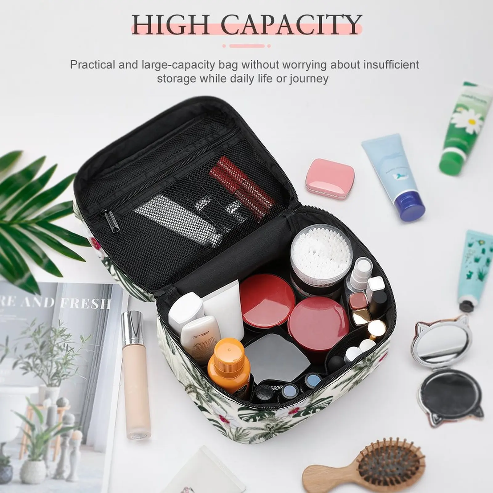 Customized Pattern Makeup Bag Travel Makeup Bag Multifunction Full Print Cosmetic Bag Toiletries Organizer Storage Wash Bag