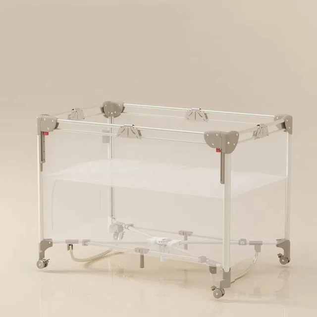 6-in-1 Convertible Baby Crib - Foldable Co-Sleeper with Changing Table, Rocking Bassinet & Playpen 2