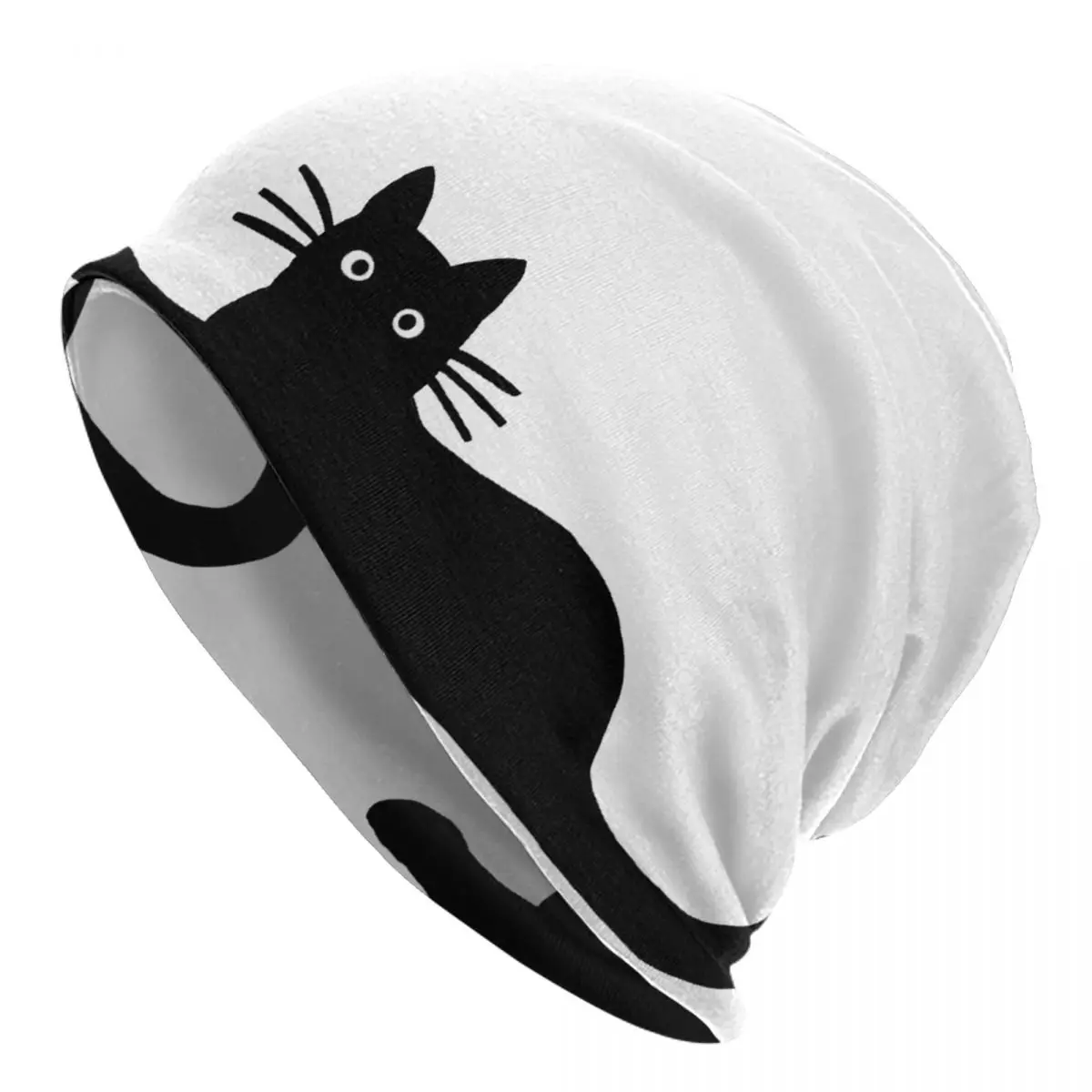 

Halloween Black Cat Skullies Beanies Hats Kitty Pet Summer Unisex Street Caps Warm Thermal Elastic Bonnet Knit Hat