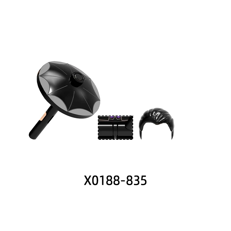 X0188 무기 바지 헤어 파츠 액션 피규어 활 화살 망토 우산 모델 블록 MOC 브릭 세트 선물 장난감