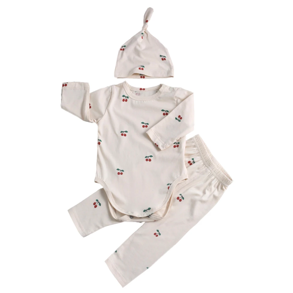 newborn baby clothing set Yg, Brand 2022 Newborn Cotton Short Sleeve Baby Suit Baby Boy Suit Beautiful Baby Girl Tights + Hat Three-piece Clothing small baby clothing set	