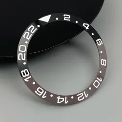 Ceramic & Aluminum Bezel GMT Diving Watch Insert for 40mm Watch Case Replacement (GMT 8 Ceramic Bezel)