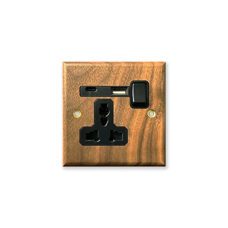 retro uk wall light switch 2gang2way soquete 05