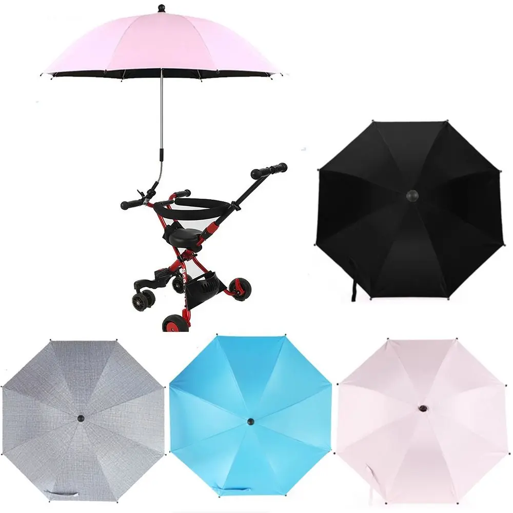 

Diameter 75cm Sun Shade Steering Umbrella Protable Vinyl Sun Umbrella for Baby Stroller|Children Supply