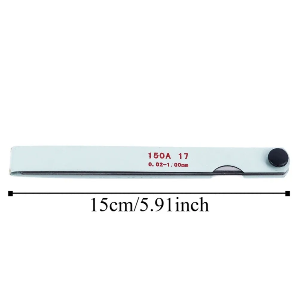 스테인레스 스틸 필러 게이지 0.02 1.0mm 17 블레이드 정밀 측정 도구 150mm/6 길이 간격 측정 도구