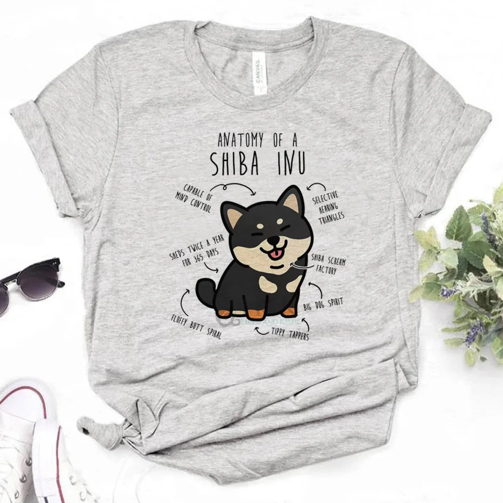 

Shiba Inu t-shirts women Y2K tshirt girl manga harajuku designer clothing