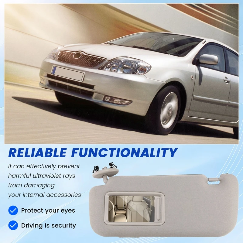 Car Sun Visor for Toyota Auris Corolla 2007-2013 Left Driver car sun visor