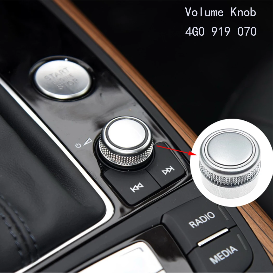 Perilla Volumen MMI Para Audi A4 B8, A5, S5, Q5 - Reemplazo Número 8T0919070B, Color Plata/negro, Fácil Instalación