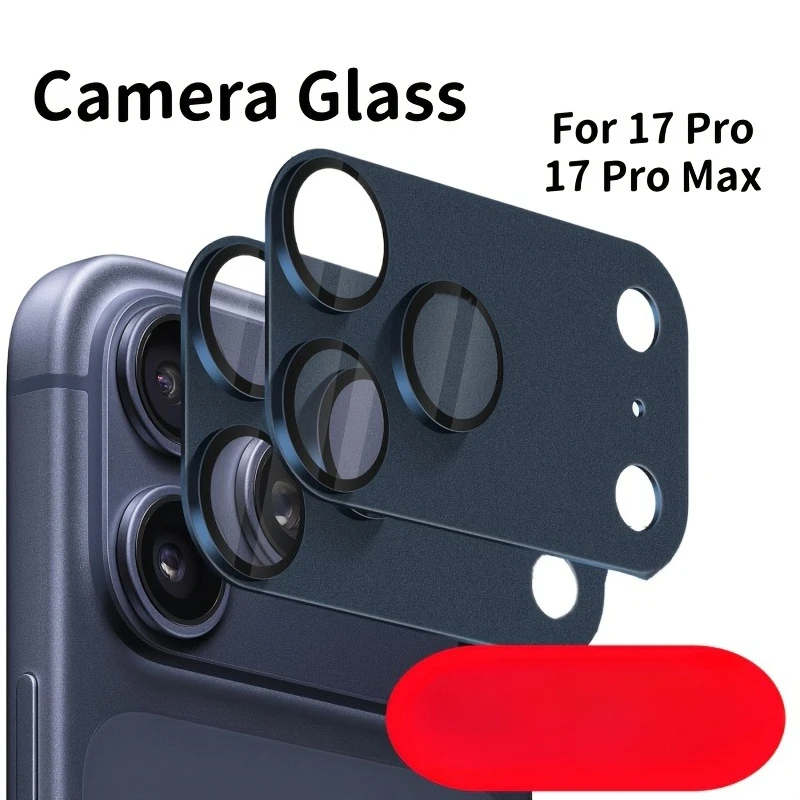 1pc for IPhone 17 Pro/17 Pro Max Camera Lens Protector -Heavy-Duty Metal Ring with Anti-Scratch Tempered Glass,Scratch-Resistant