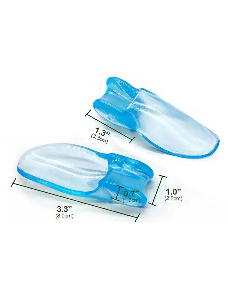 2Pcs Silicone Toe Splitter Correction Device For Hallux Valgus Large Foot Bone Separation Toe Sleeve Toe Splitter Manicure Tools