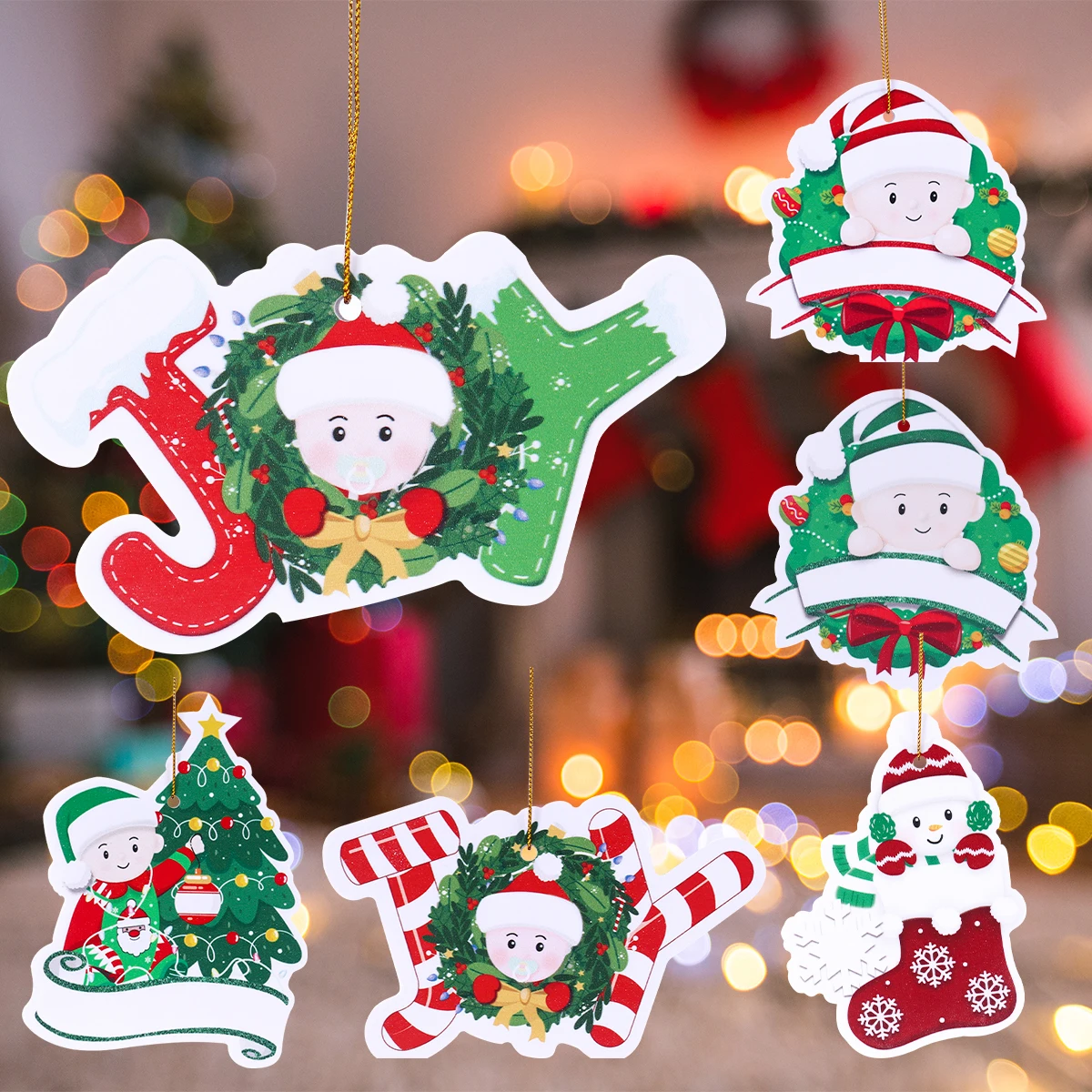 

Christmas Family Wooden Pendants Xmas Tree Hanging Ornaments Christmas Decoration 2023 for Home Navidad Natal Gift New Year 2024