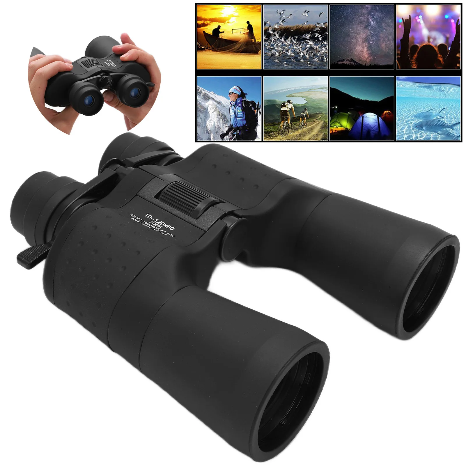 High Power HD Binoculars ZIYOUHU 120x80 Binoculars High Power HD Binocular Telescope for Outdoor Travelling Hiking HD Binoculars 4