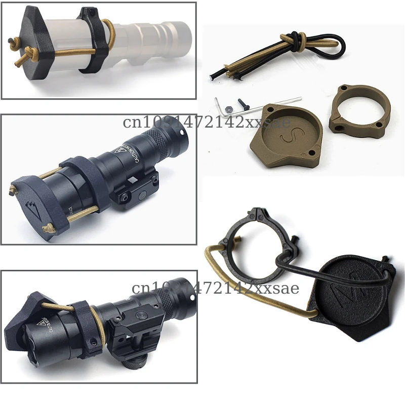 Surefire Scout Light Flashlight Lens Protective Cover Weapon Light Tactical Front Lens Cap M300 M600 Modlite M951 Protector