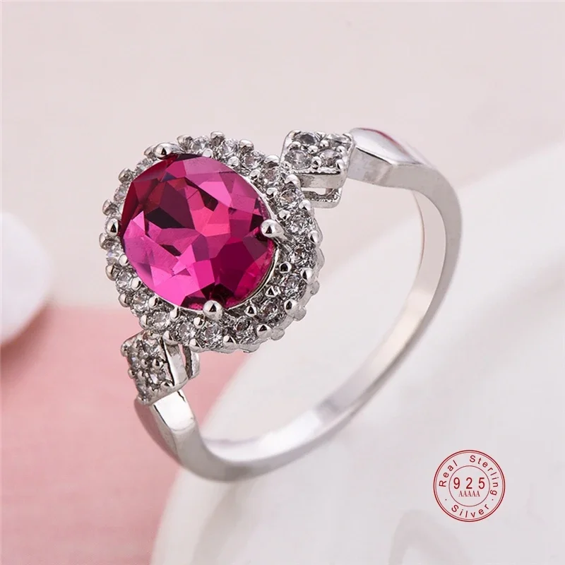 925 Sterling Silver Stackable Ring Round Black CZ Crystal Finger Ring for Women Wedding Party Bague Bijoux silver ring,wedding rings,silver rings