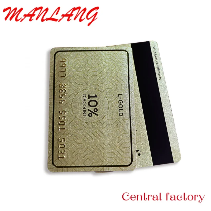 CustomGold Eed etall Plast PVC Printing agnet ebers VIP Discount Card