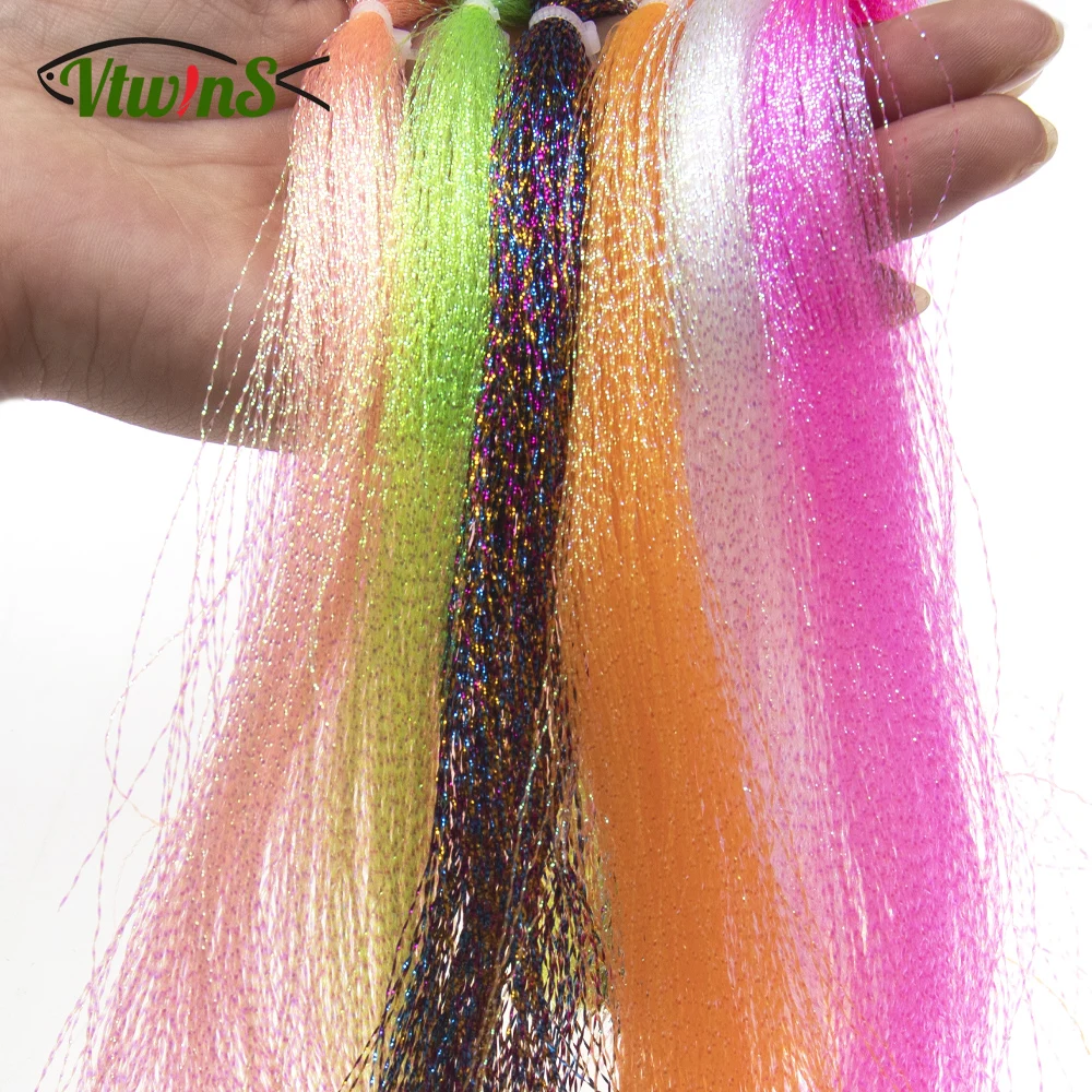Vtwins 5 Packs Fishing Tying Crystal Flash Twisted Flashabou