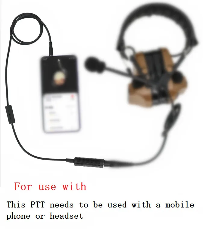 Mini Phone PTT Tactical Headset Adapter Phone Plug 3.5 Mm for COMTAC/SORDIN/LIBERATOR Headset MP3 Music Adapter Apple Samsung HT