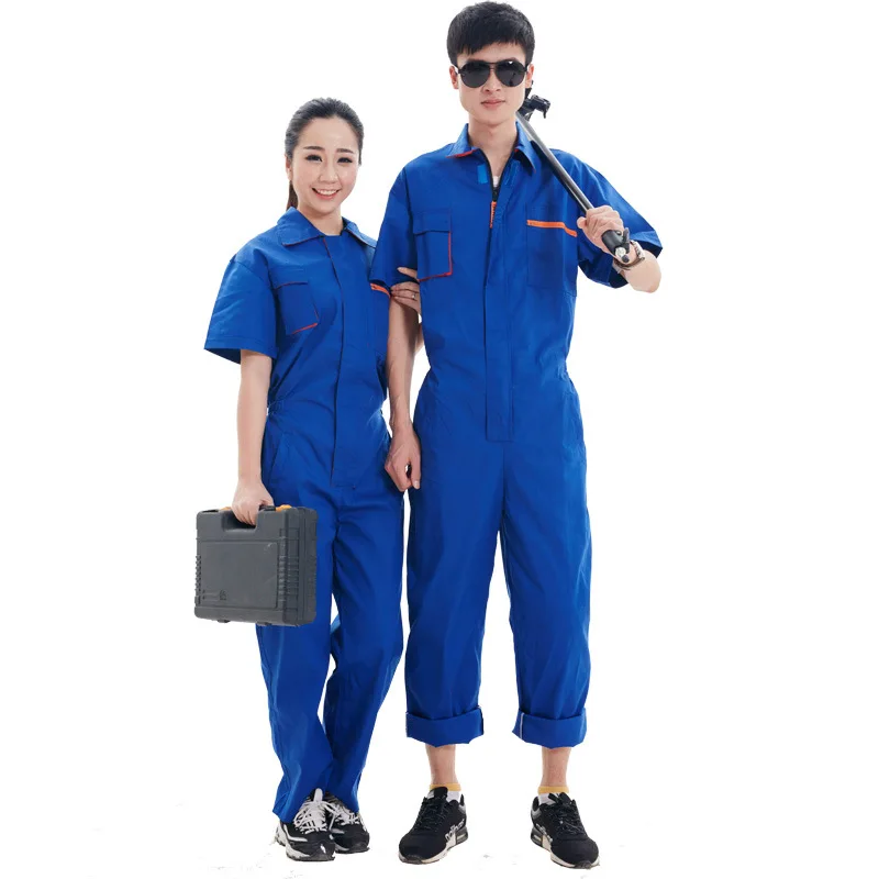 남성용 반팔 작업복, 공장 작업장, 통기성 스팀 엔진 수리, 4s 반팔 작업복