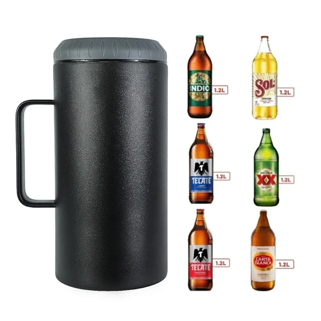 40oz Cola Beer Cooler With Handle Stainless Steel Insulated Can Cooler Beer  Colder Keeper Beer Bottle Can Holder 5 Color - Vacuum Flasks & Thermoses -  AliExpress