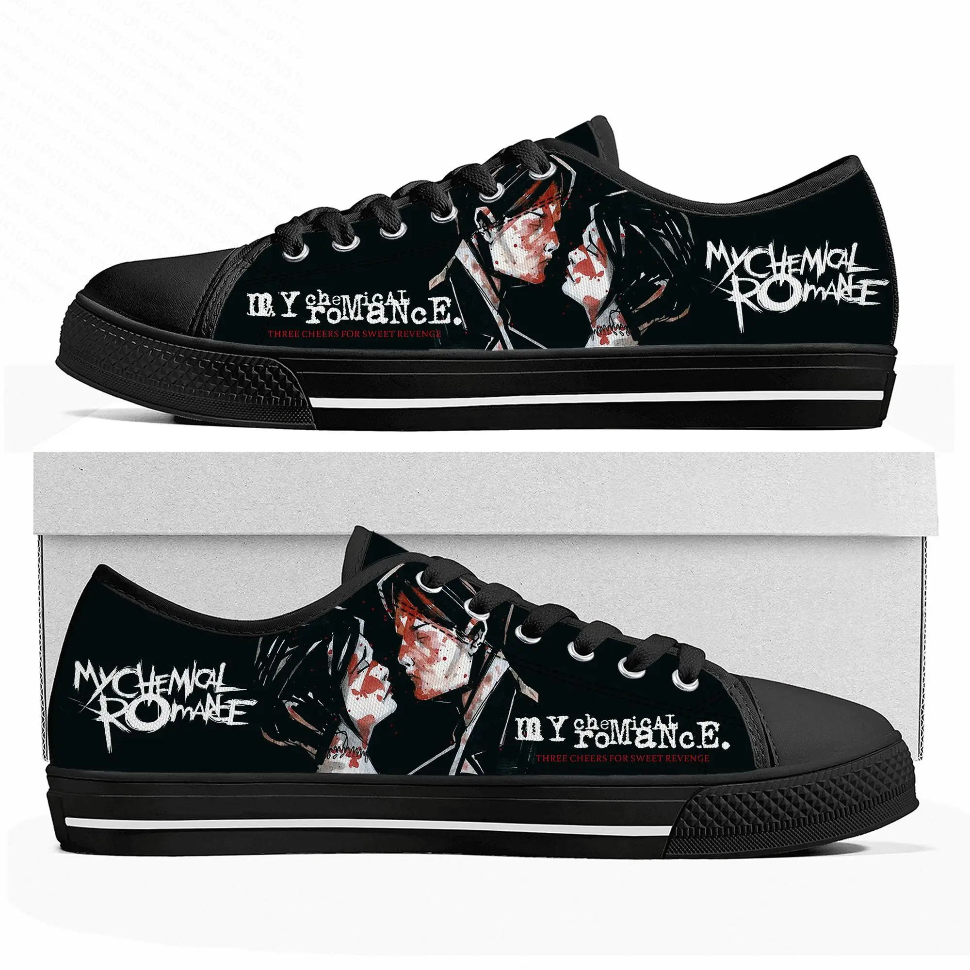 

My Chemical, романтика, рок-группа, низкие, высококачественные кроссовки, мужские, женские, подростковые, холщовые кроссовки, повседневная обувь для пар, обувь на заказ