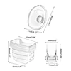 4in1 Flange & Silicone Diaphragm & Milk Collector Duckbill Valves Horn for S21 S18 Electric Replacement 6