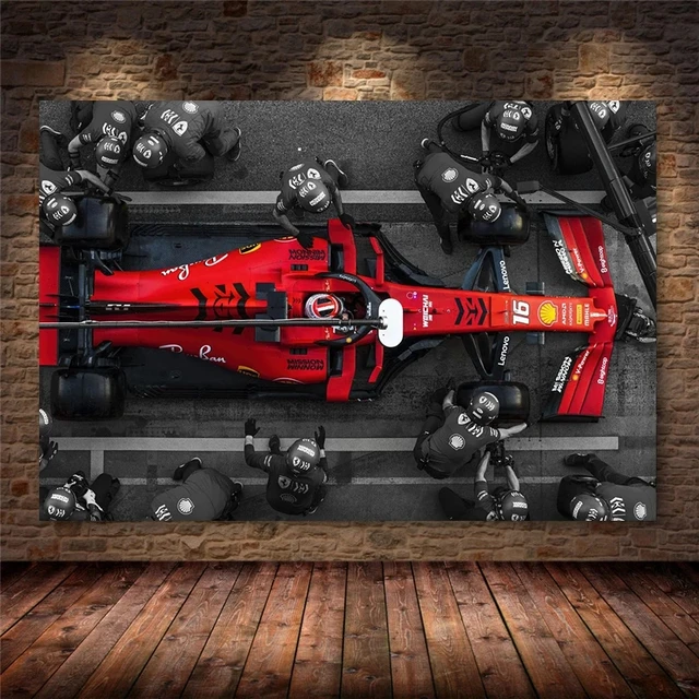 Affiche de course d'équipe de circuit de Formule 1, Pop Art mural