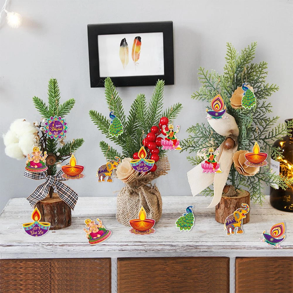 Diwali Hanging Pendant Ornament,DIY Decorating for Family/Friend/Colleague/couples,Outdoor Indoor Party,Indian Party Decorations