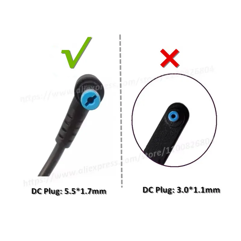 19V 4.74A 90W AC Adapter Power Supply - Left Positive 4 Pin Tip For Laptops/Devices