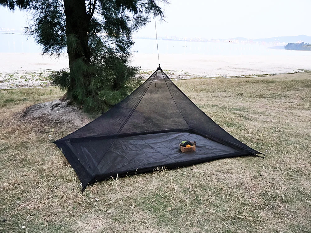 Camping Moskitonetz Zelt Pyramide Mesh Zelt Ultraleicht Bug Shelter Outdoor Insekten Schutz Tragbare Atmungsaktive Einzigen Schicht – Detail 7