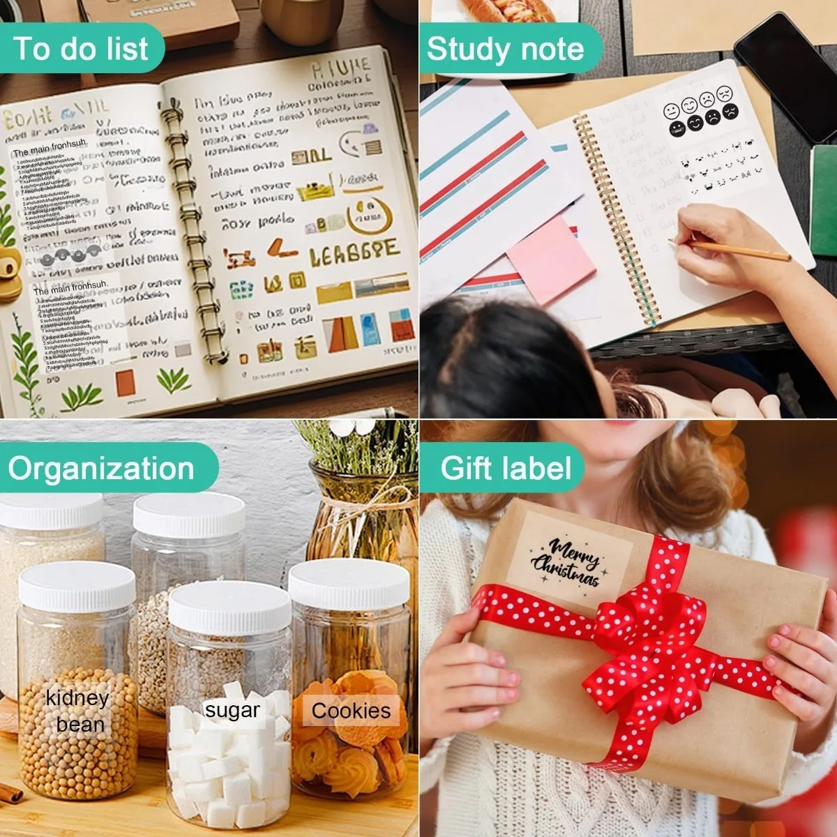 Transparent Self-Adhesive Thermal Paper,Glossy Printer Paper for Mini Portable Printer, 57mm X 25mm, for Most Pocket Printer