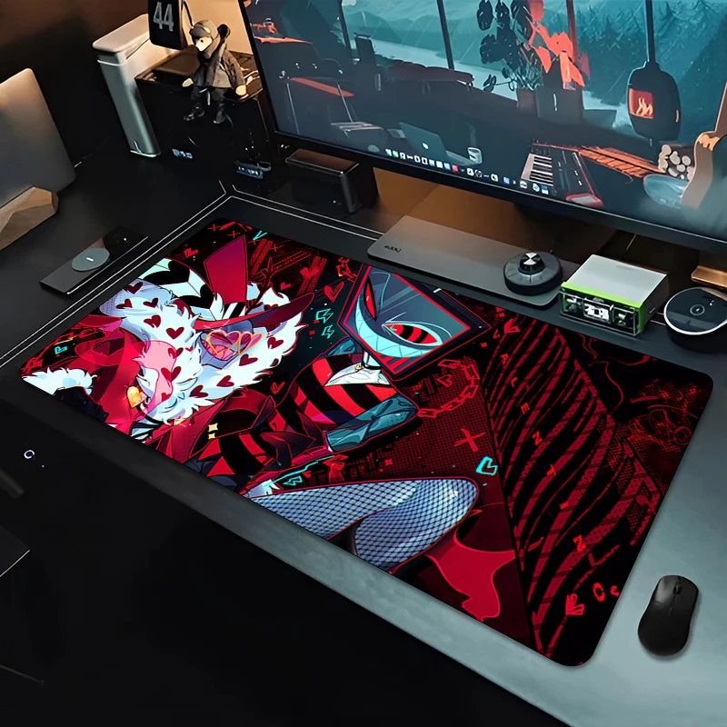 Hazbin Hotel Mouse Pad Gamer Computer Accessories Keyboard Table Mat Mousepad Company Gaming Laptop Desk mat Pc Anime Mousepad 4
