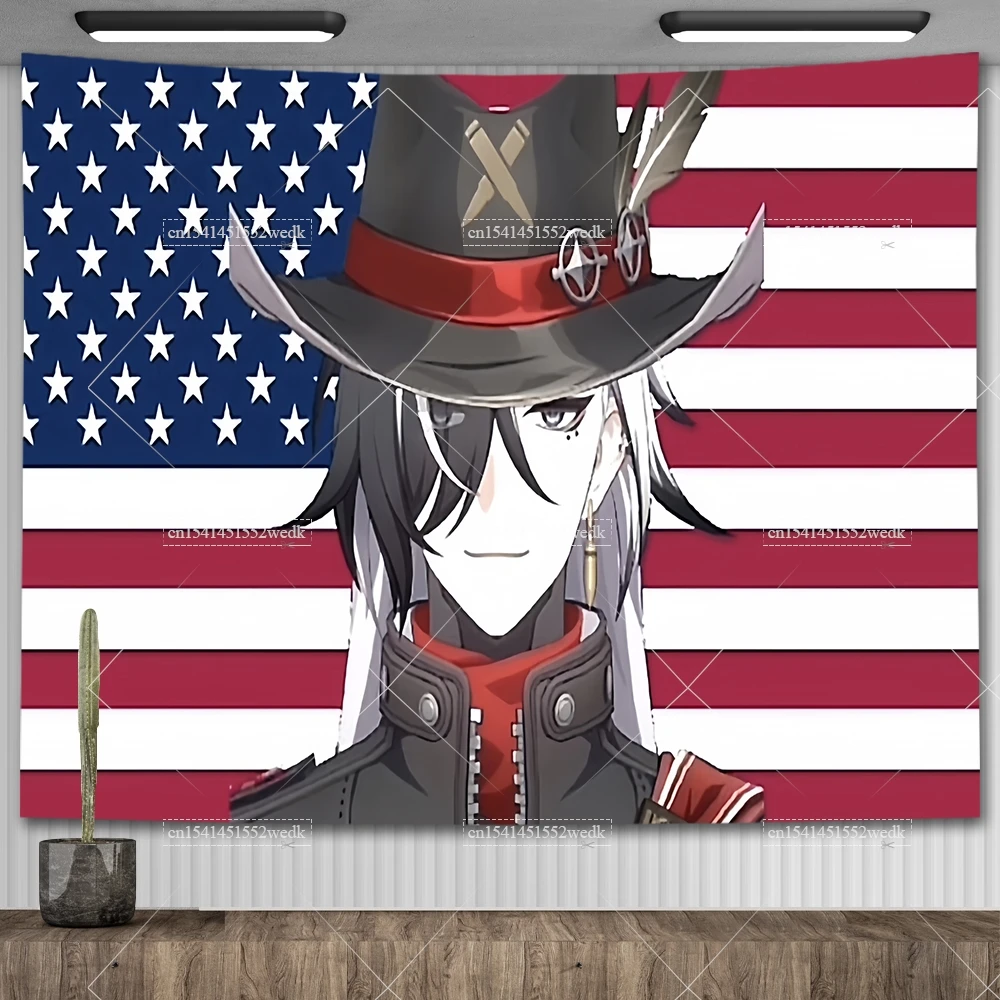 Boothill Tapestry Honkai Star Rail Wall Hanging Cartoons Anime Room Decor Aesthetic Manga Home Decoration