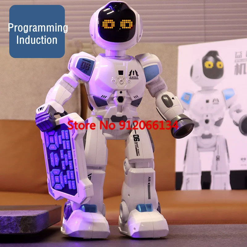 Touch Interactivet Early Education Remote Control Robot 40 Minutes Battery Life Intelligent Programming Subject Teach RC Robot 4
