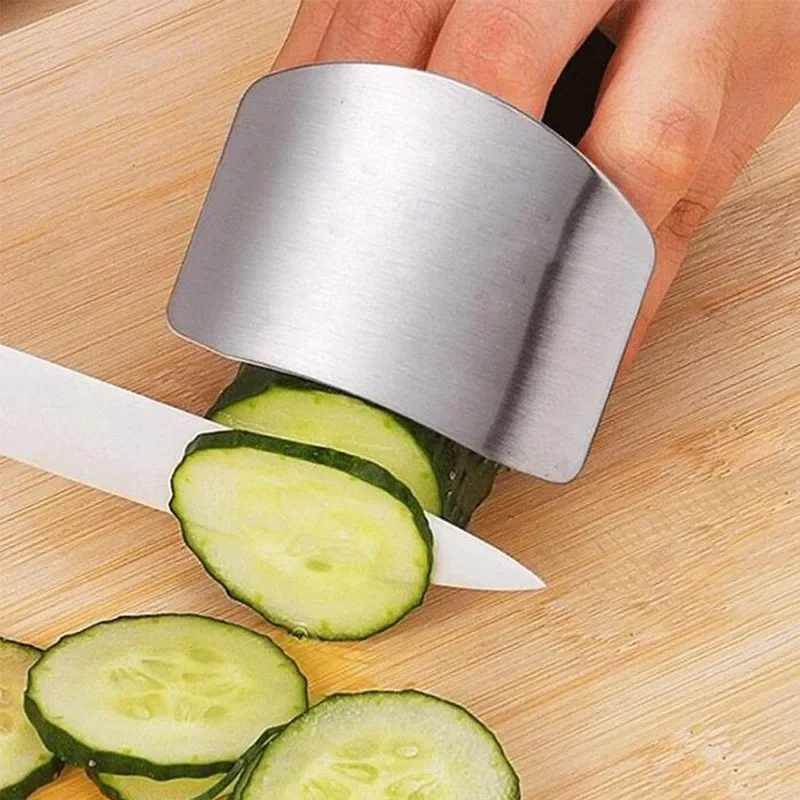 Stainless Steel Finger Protector Anti-cut Finger Guard Knife Blade Safe Vegetable Cutting Protection Kitchen Gadget Useful Tools