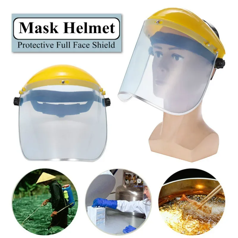 Anti-smoke Saliva Virus Dust Mask Transparent PVC Safety Mask Screen Spare Visor Head Facial Respiratory Protection