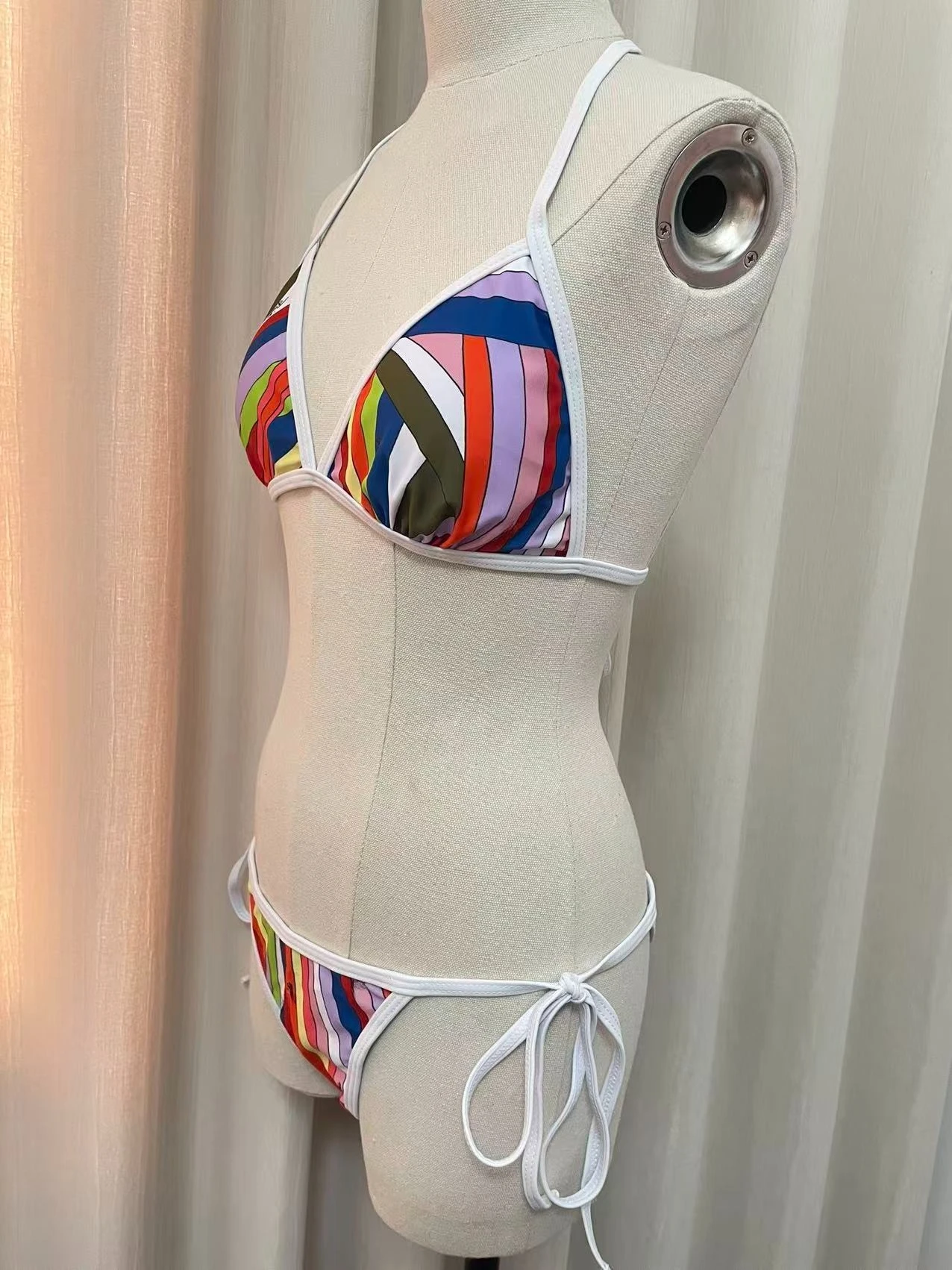 Conjunto de Bikini con Pañuelo para Mujer, Diseño de Lujo 2026, Marca Italiana de Diseñador, Diadema para Dama, Trajes de Baño de Alta Calidad