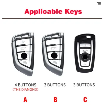 Cover chiate/telecomando portachiavi fatto a mano per auto per F10 F20 F30 F80 X3 F25 F26 X4 M guscio chiave per Bmw Serie 1 5 3 F20 accessori - Portachiavi portachiavi portachiavi fatto a mano per auto per F10 F20 F30 F80 X3 F25
