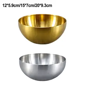 Cuencos de mezcla de acero inoxidable antideslizantes, vajilla de cocina,  cuencos para mezclar para ensalada, cocinar y hornear, 16/20/22cm -  AliExpress