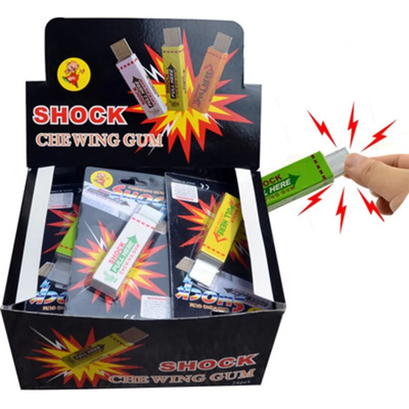 Electric Shocking Gum 3PCS Funny Prank Joke Props for Party Entertainment Realistic Surprising Chewing Gum Kids Favor prank toys joke toys