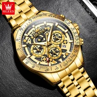 OLEVS 9913 montre pour hommes montre à Quartz classique multifonctionnel montre d'affaires pour hommes 30m étanche boîte lumineuse cadeau 3