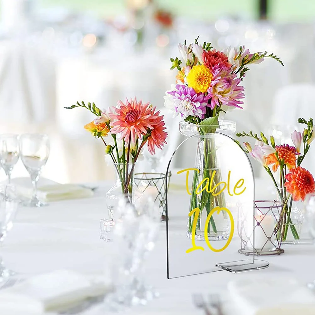 20Pcs Acrylic Number Signs for Wedding Table Number Signs DIY Blank Festival Reception Decors